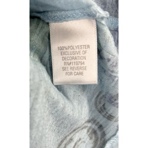 Apt 9 Floral Fairy Beaded Embellished Top Size S Flutter Sleeve Sheer Whimsy - Picture 9 of 9